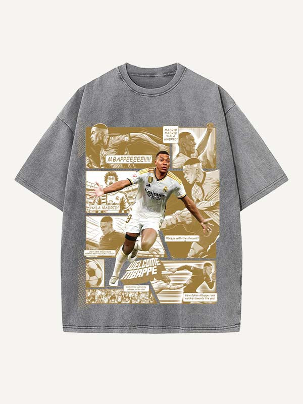 Kylian Mbappé Print Round Neck T-shirt