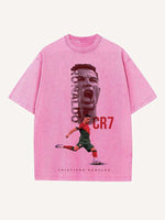 Cristiano Ronaldo Print Round Neck T-shirt