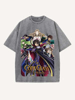 Code Geass Print Round Neck T-shirt