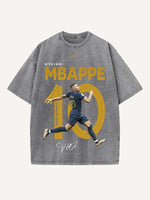 Kylian Mbappé Print Round Neck T-shirt