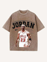 Michael Jordan Print Round Neck T-shirt