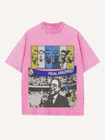 Real Madrid Print Round Neck T-shirt