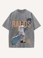Sergio Ramos Print Round Neck T-shirt