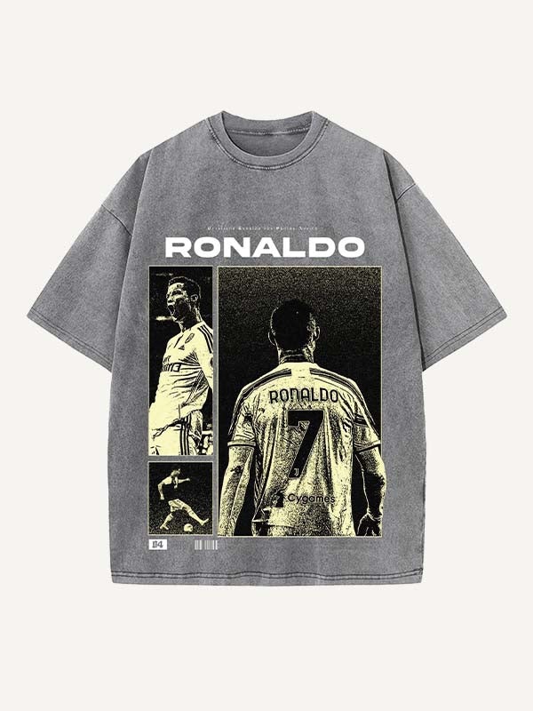 Cristiano Ronaldo Print Round Neck T-shirt