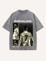 Cristiano Ronaldo Print Round Neck T-shirt