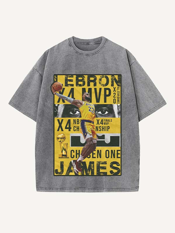 LeBron James Print Round Neck T-shirt