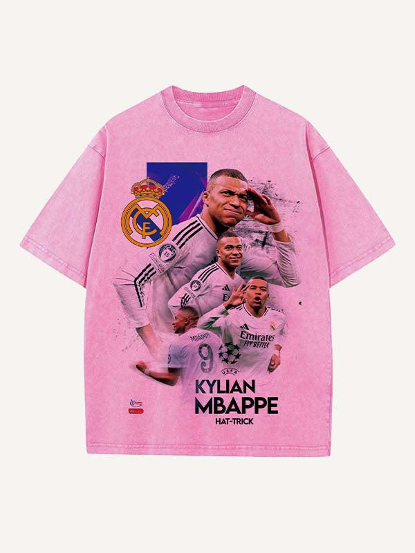 Kylian Mbappé Print Round Neck T-shirt