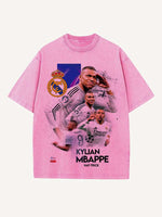 Kylian Mbappé Print Round Neck T-shirt