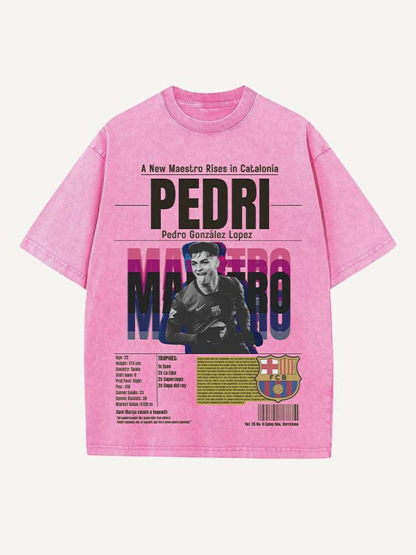 Pedri Print Round Neck T-shirt