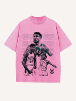 Giannis Antetokounmpo Print Round Neck T-shirt