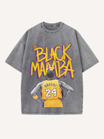 Kobe Bryant Print Round Neck T-shirt