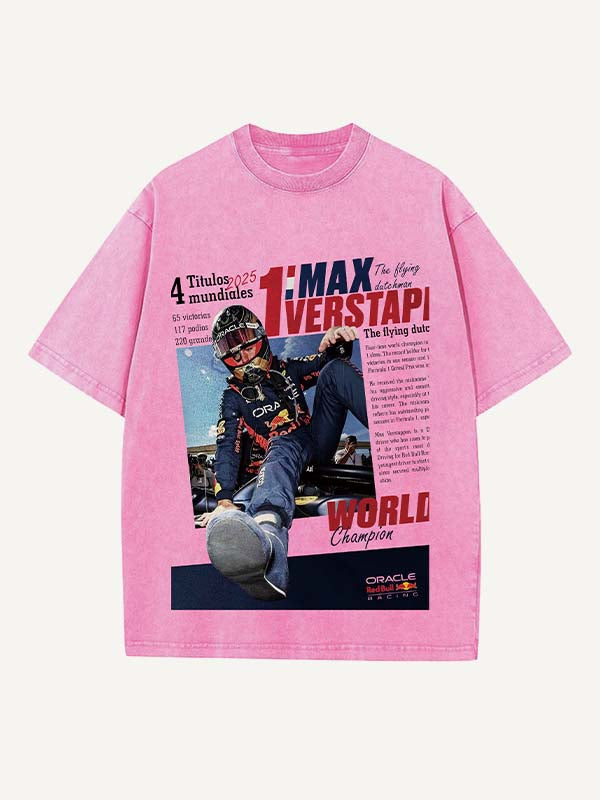 Max Verstappen Print Round Neck T-shirt
