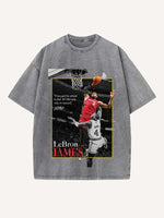 LeBron James Print Round Neck T-shirt