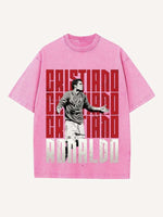 Cristiano Ronaldo Print Round Neck T-shirt