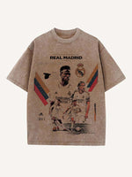 Real Madrid Print Round Neck T-shirt