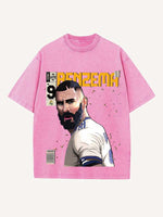 Karim Benzema Print Round Neck T-shirt