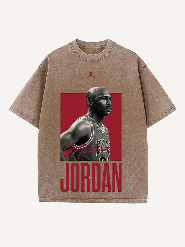 Michael Jordan Print Round Neck T-shirt