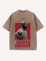 Michael Jordan Print Round Neck T-shirt
