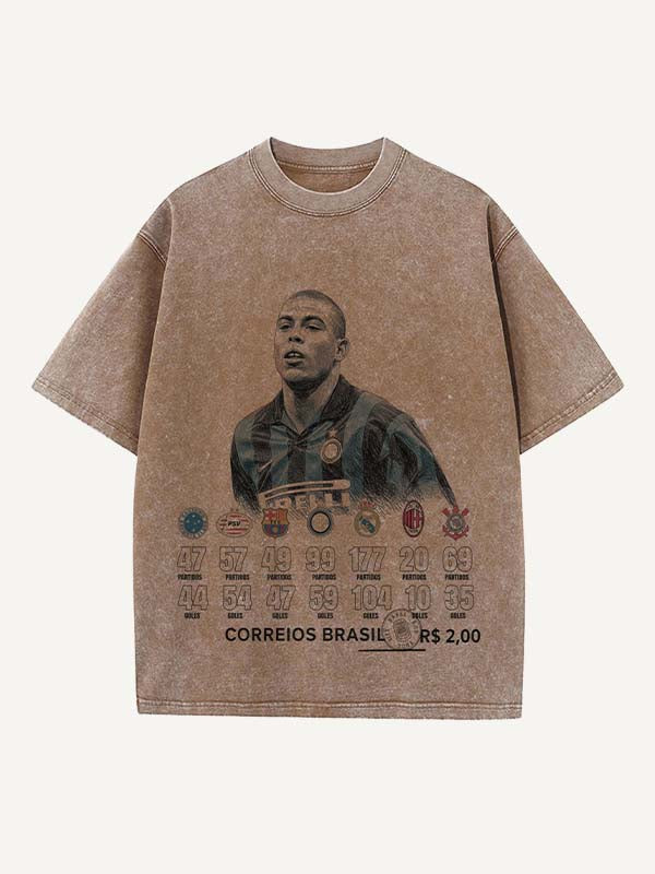 Ronaldo Print Round Neck T-shirt