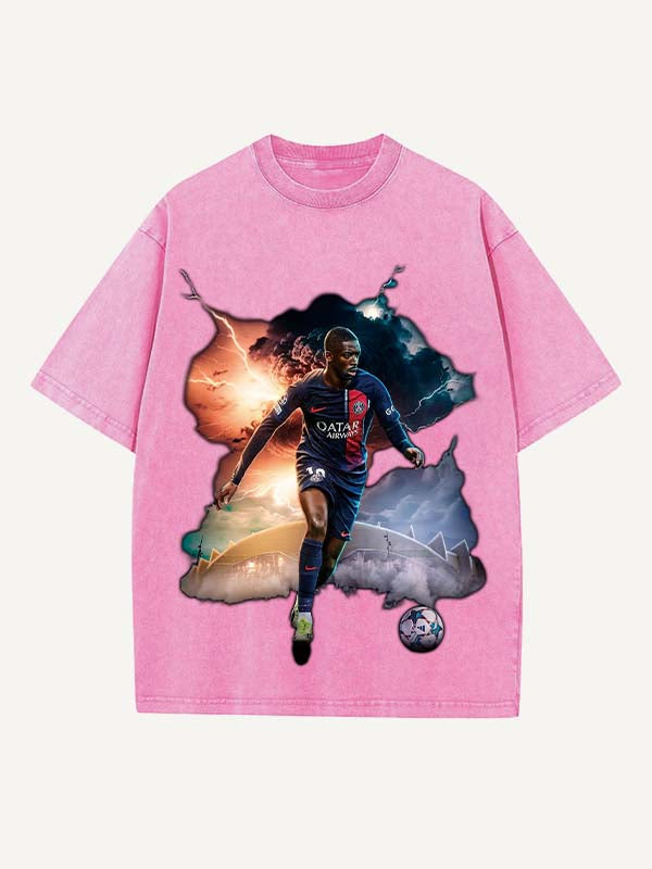 Ousmane Dembélé Print Round Neck T-shirt