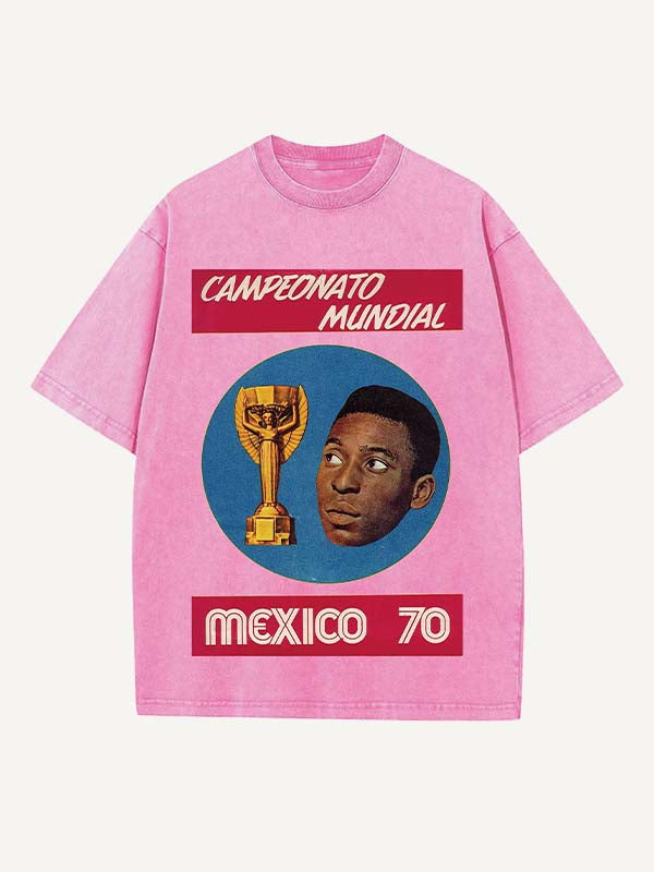 Pelé Print Round Neck T-shirt