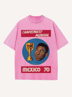 Pelé Print Round Neck T-shirt