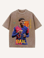Lamine Yamal Print Round Neck T-shirt