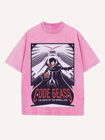 Code Geass Print Round Neck T-shirt
