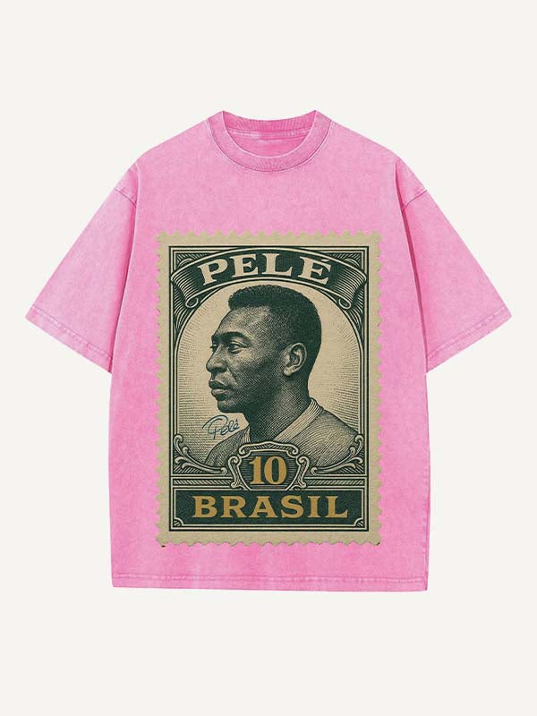 Pelé Print Round Neck T-shirt