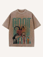 Lionel Messi Print Round Neck T-shirt