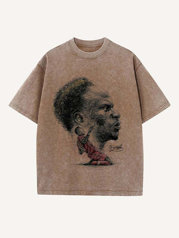 Sadio Mané Print Round Neck T-shirt