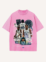 Anthony Edwards Print Round Neck T-shirt