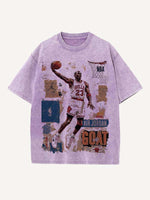 Michael Jordan Print Round Neck T-shirt