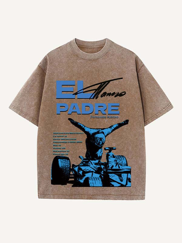 Fernando Alonso Print Round Neck T-shirt