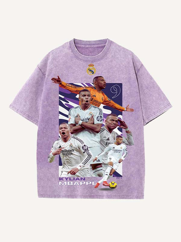 Kylian Mbappé Print Round Neck T-shirt