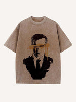 Sherlock Print Round Neck T-shirt