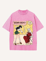 Inuyasha Print Round Neck T-shirt