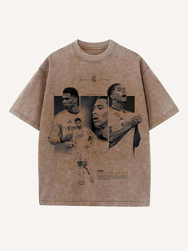 Jude Bellingham Print Round Neck T-shirt