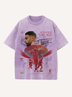 Mohamed Salah Print Round Neck T-shirt
