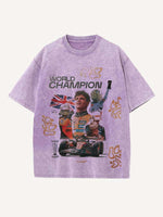 Lando Norris Print Round Neck T-shirt