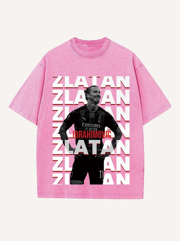 Zlatan Ibrahimović Print Round Neck T-shirt