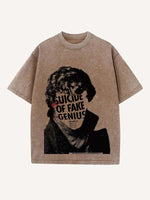 Sherlock Print Round Neck T-shirt