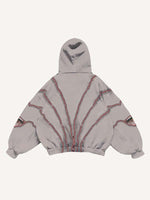 Eye&Tongue&Graphic Faux Decal Print Slant Pockets Hoodie