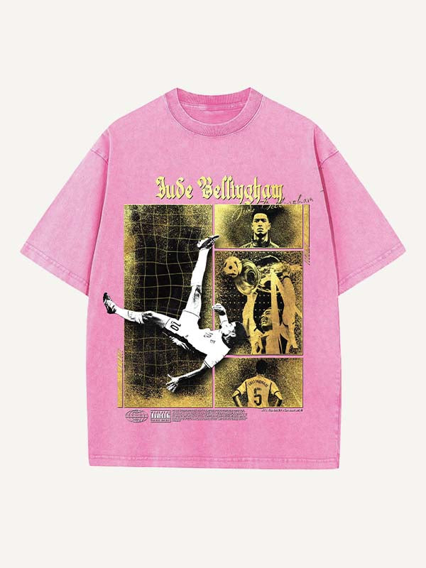 Jude Bellingham Print Round Neck T-shirt