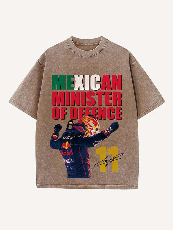 Sergio Perez Print Round Neck T-shirt