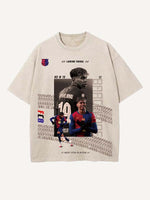 Lamine Yamal Print Round Neck T-shirt