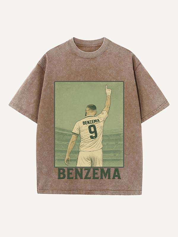 Karim Benzema Print Round Neck T-shirt