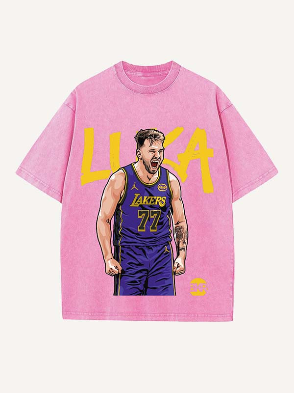 Luka Dončić Print Round Neck T-shirt