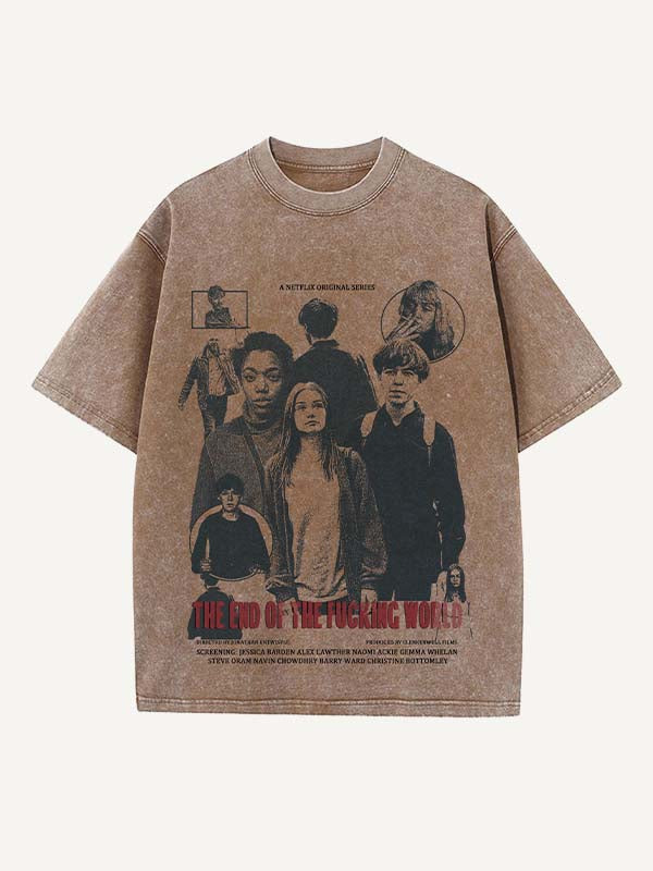 The End of the Fxxxing World Print Round Neck T-shirt