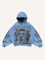 Figure&Star Graphic Print Slant Pockets Hoodie